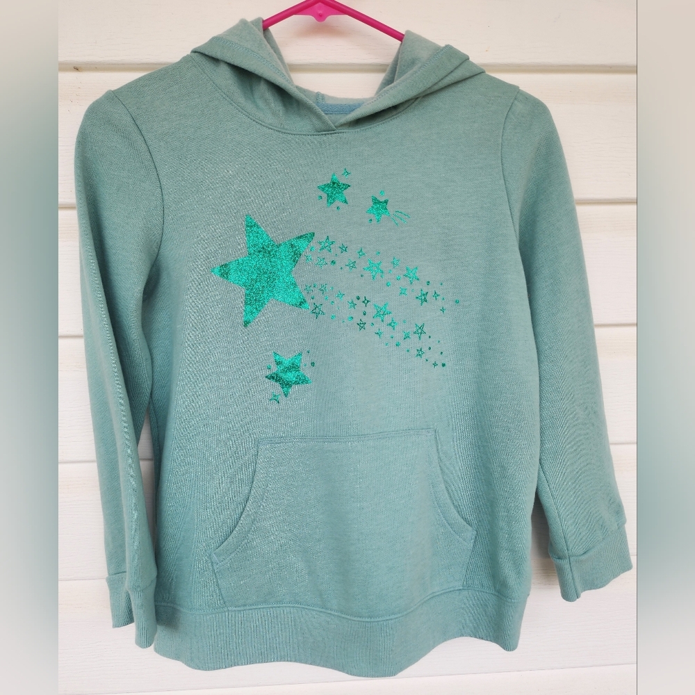 NWOT Cat & Jack Shiny Star Hoodie - Teal Green!